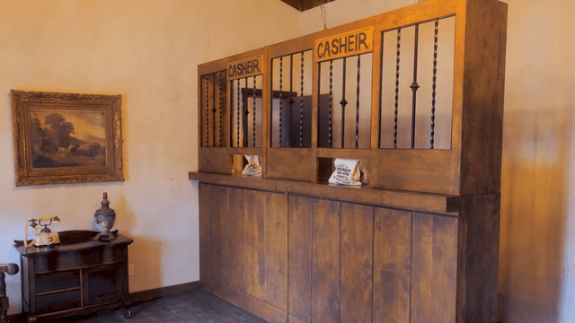 Old West Bank Teller Window