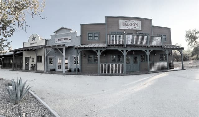 Old West Town Antique View